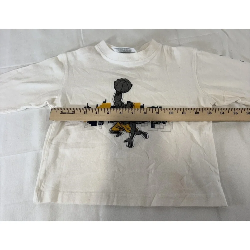 And1 Toddler's Long Sleeve White T-Shirt Size L Basketball Graphic